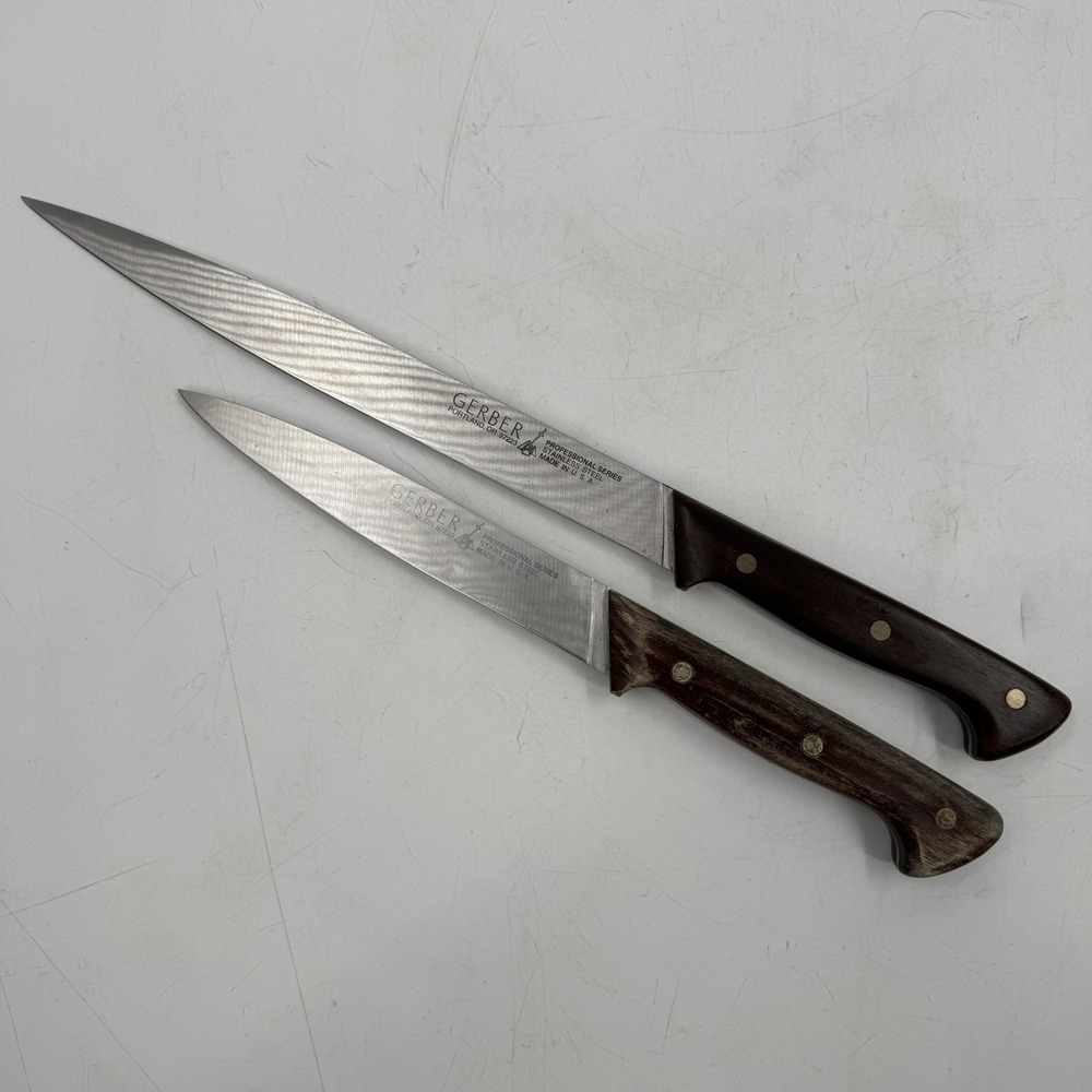 Gerber Professional Series Carving Slicing‎ Knives Set Stainless Made in USA